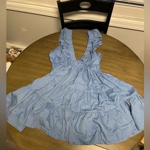 Abercrombie & Fitch | Womens Tiered  Flutter Sleeves Deep V Dress | Large